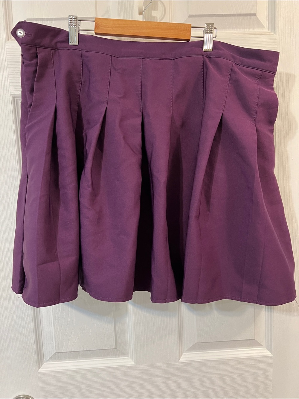 Purple Pleated A-Line Skirt with Shorts cheerleader, school uniform